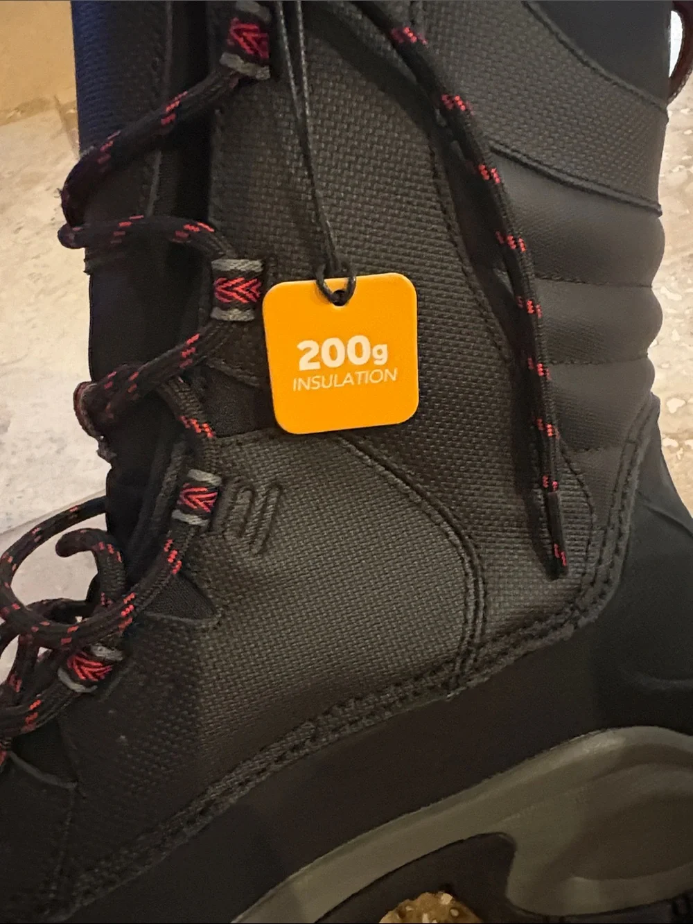 Columbia Men's Black and Red Insulated Waterproof Boots